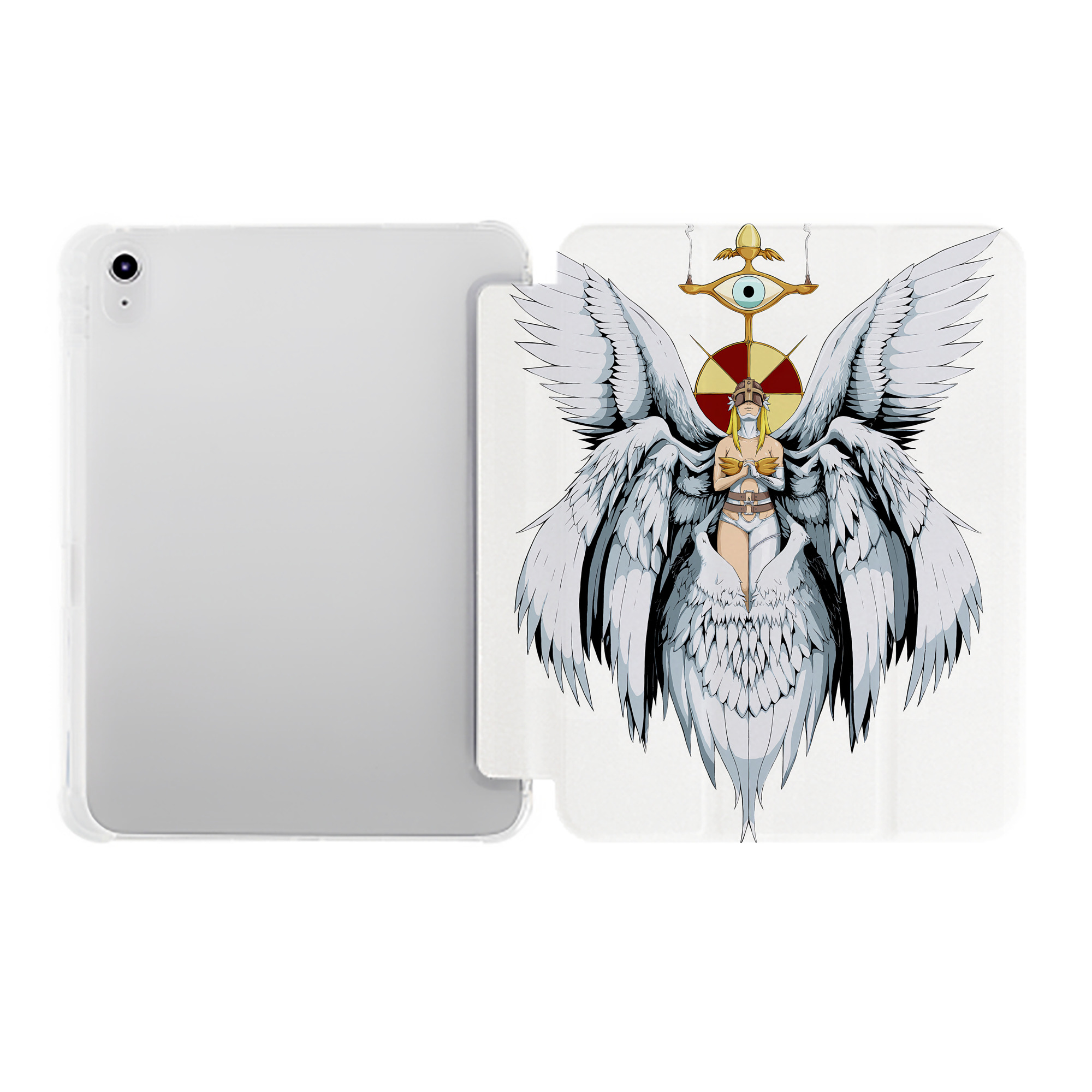（画像用） Digimon デジタルモンスター/デジモン IPad ケース ペン収納付き 三つ折りスタンド PUレザー×シリコン 対応機種9.5/10.5/10.9インチ